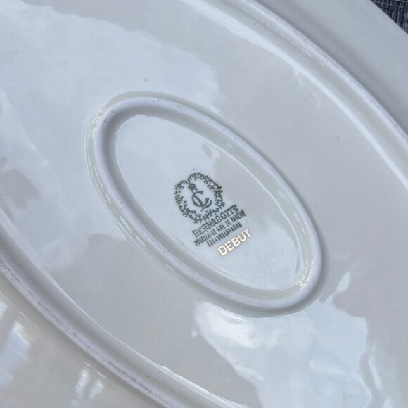 Bernadotte Porcelain Floral Oval Platter Plate with Gold Trim Czechoslovakia - Picture 7 of 10